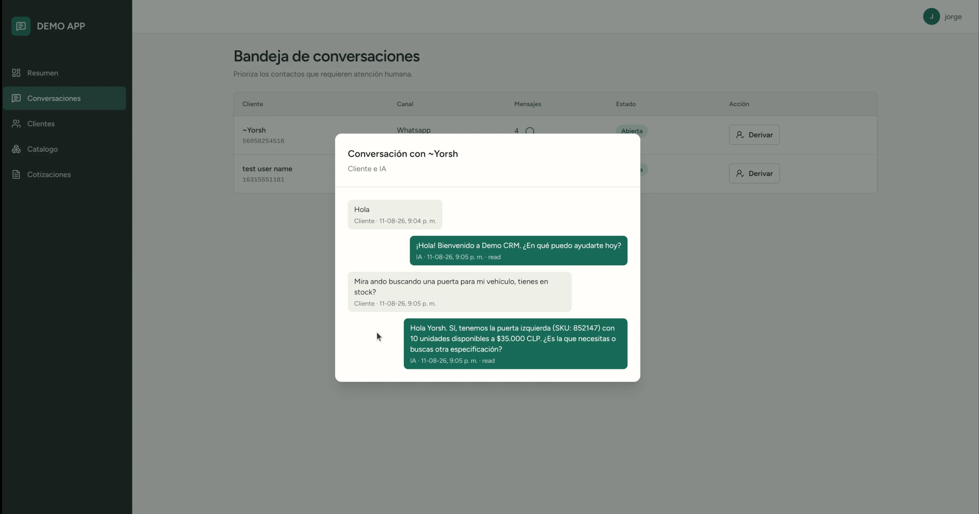 Captura 9 de CRM comercial para WhatsApp.